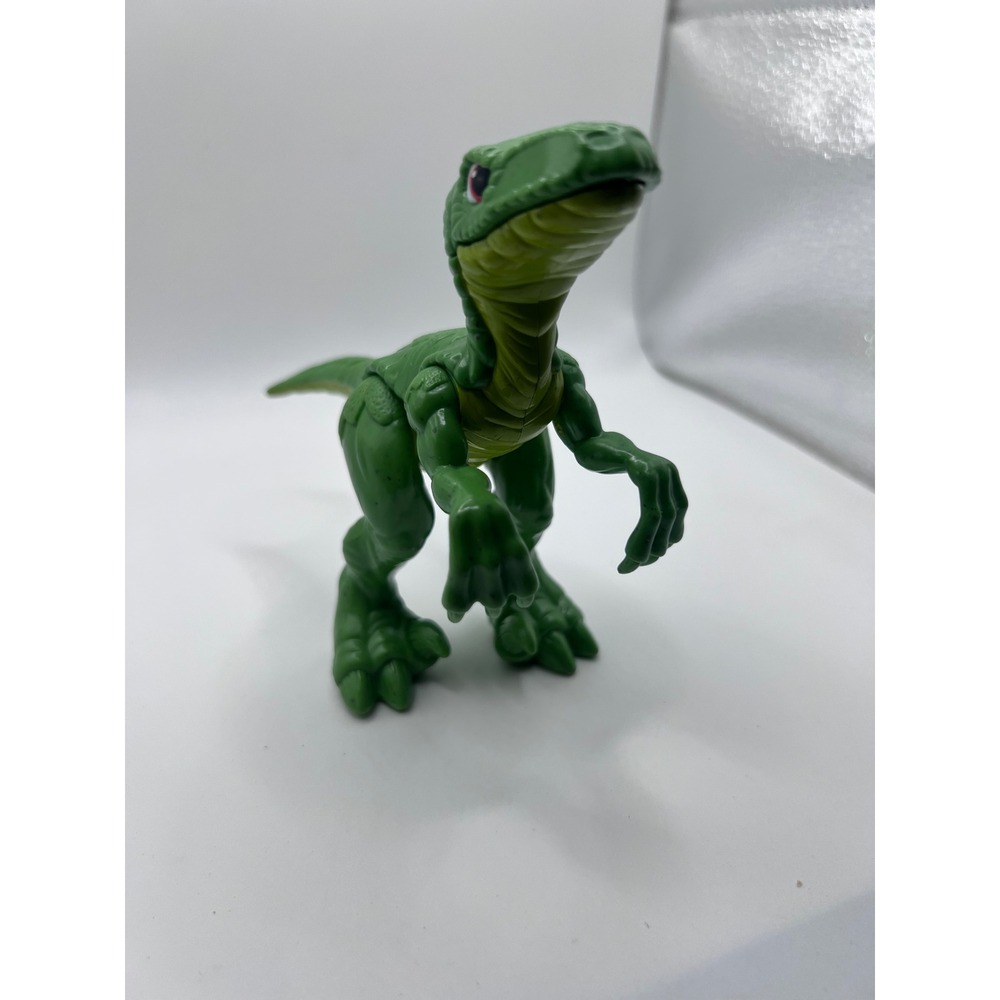 Fisher-Price Imaginext Green Raptor Dinosaur Posable Action Figure Jurassic Park